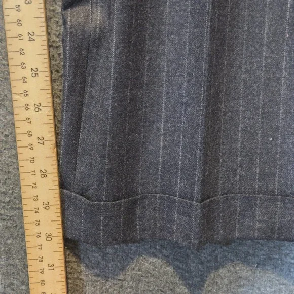 Brooks Brothers 346 Men's Size 46R Grey Pinstripe Wool Suit Pants 35 x 30